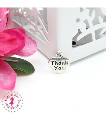 Charm / Pendentif "Coeur Thank You"