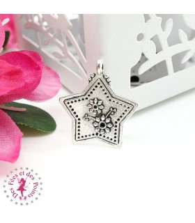 Charm / Pendentif "Etoiles fleuries"