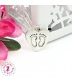 Charm / Pendentif - Coeur Pieds de Bébé