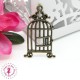 Charm / Pendentif "Cage à oiseau porte ouverte"