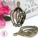 Charm / Pendentif "Cage à oiseau au coeur"