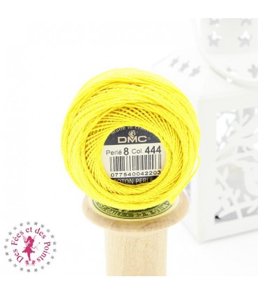Coton Perlé DMC N° 8 - Jaune 444