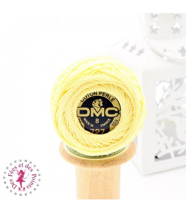 Coton Perlé DMC N° 8 - Jaune 727
