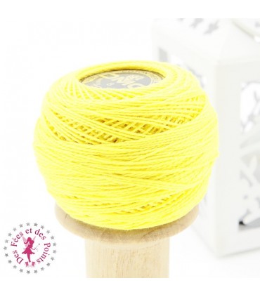 Coton Perlé DMC N° 8 - Jaune 307