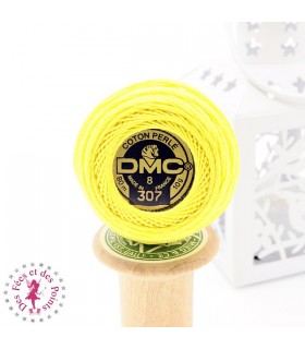 Coton Perlé DMC N° 8 - Jaune 307