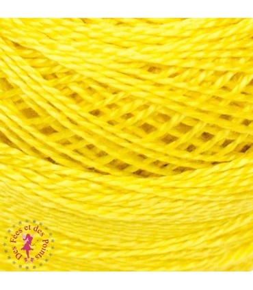 Coton Perlé DMC N° 8 - Jaune 307
