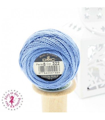 Coton Perlé DMC N° 8 - Bleu 322