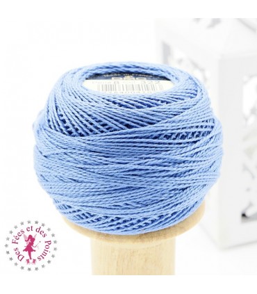 Coton Perlé DMC N° 8 - Bleu 322