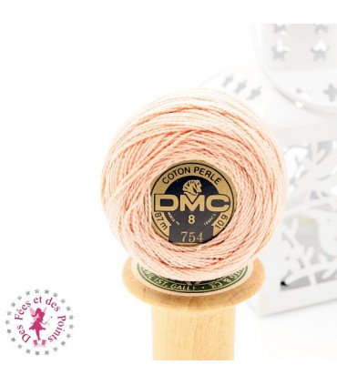 Coton Perlé DMC N° 8 - Rose 754