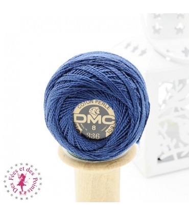 Coton Perlé DMC N° 8 - Bleu 336