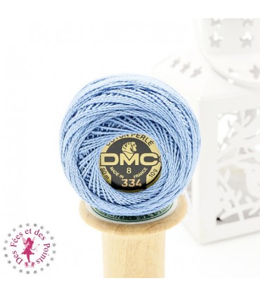 Coton Perlé DMC N° 8 - Bleu 334
