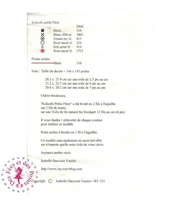 Kokeshi Petite Fleur - Isabelle Haccourt Vautier