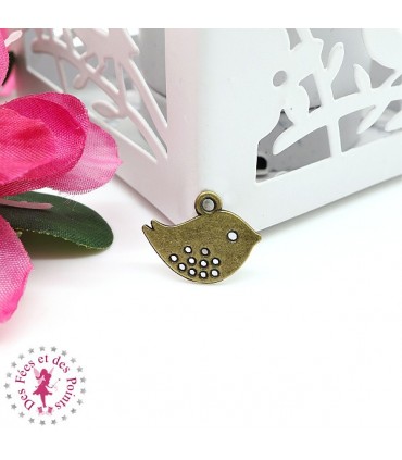 Charm / Pendentif "Birdy" - Bronze antique