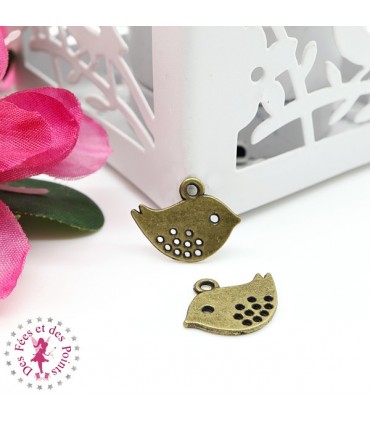 Charm / Pendentif "Birdy" - Bronze antique