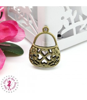 Charm / Pendentif "Sac Fleuri"