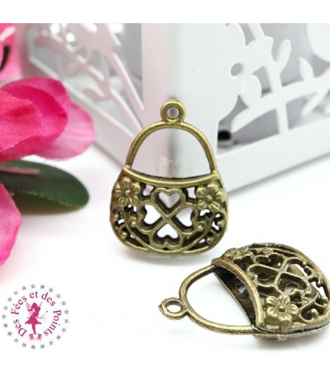 Charm / Pendentif "Sac Fleuri"