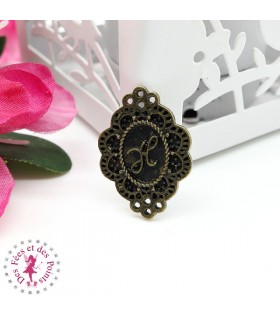 Charm / Pendentif "Médaillon Lettre H"