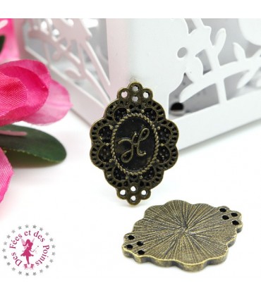 Charm / Pendentif "Médaillon Lettre H"