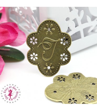 Charm / Pendentif - Médaillon - Lettre J