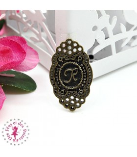 Charm / Pendentif "Médaillon Lettre R"