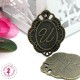 Charm / Pendentif "Médaillon Lettre U"