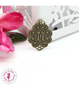 Charm / Pendentif "Médaillon Lettre M"