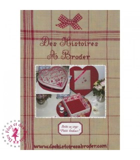Kit Des Histoires à Broder - Boîte en coeur "Petits bonheurs"