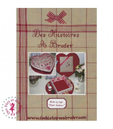 Kit Des Histoires à Broder - Boîte en coeur "Petits bonheurs"