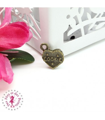 Charm / Pendentif "Coeur Cookie"