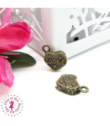 Charm / Pendentif "Coeur Cookie"