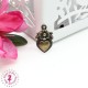 Charm / Pendentif "Coeur fleuri"