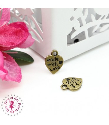 Charm / Pendentif "Coeur Made with Love"