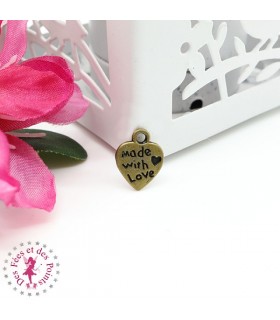 Charm / Pendentif "Coeur Made with Love"