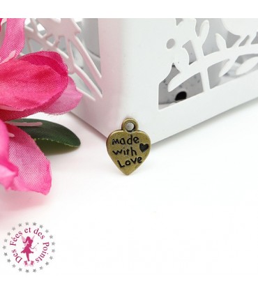 Charm / Pendentif "Coeur Made with Love"