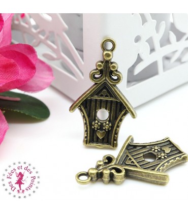 Charm / Pendentif "Nichoir Country"