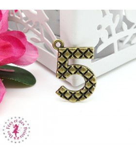 Charm / Pendentif "N° 5 Style Chanel"
