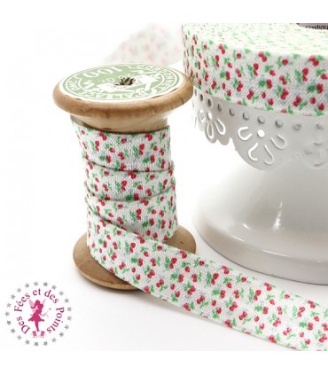 Elastique ruban - Cerises - 15 mm