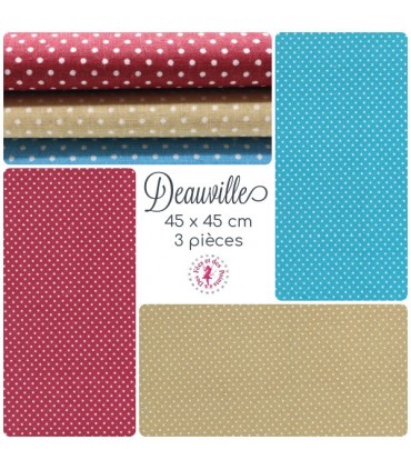 Coupons "Dauville" - Coton - 45 x 45 cm - 3 pièces
