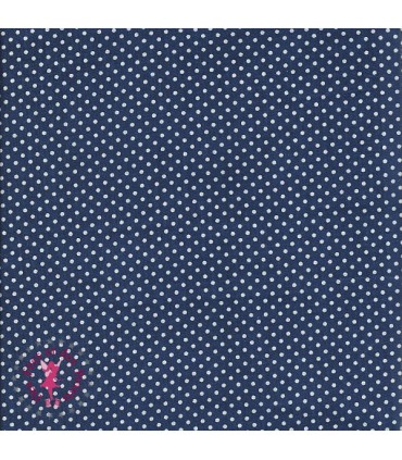Coupons "Nuit étoilée" - Coton - 50 x 50 cm - 7 pièces - Pois bleus
