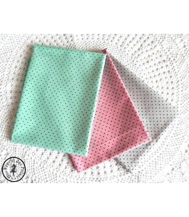 Coupons "Menthe à l'eau" - Coton - 50 x 50 cm - 3 pièces