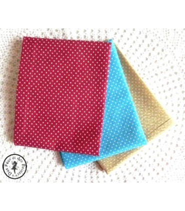 Coupons "Dauville" - Coton - 45 x 45 cm - 3 pièces