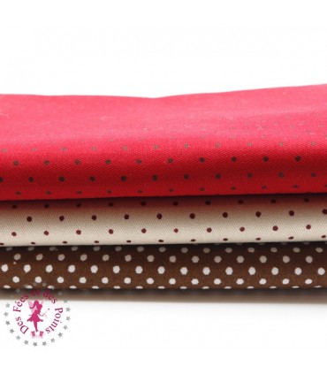 Coupons "Expresso" - Coton - 45 x 45 cm - 3 pièces