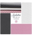 Coupons "Manhattan" - Coton - 45 x 45 cm - 3 pièces