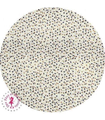 Coupons "Cafe Latte" - Coton - 50 x 50 cm - 7 pièces - Pois