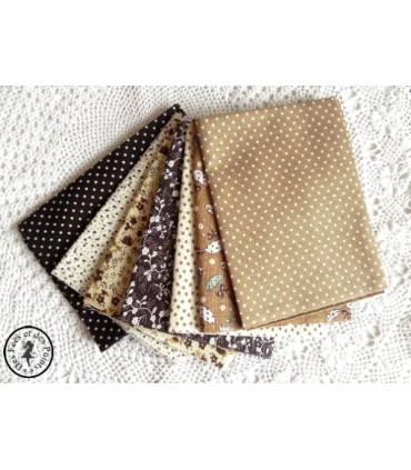 Coupons "Cafe Latte" - Coton - 50 x 50 cm - 7 pièces