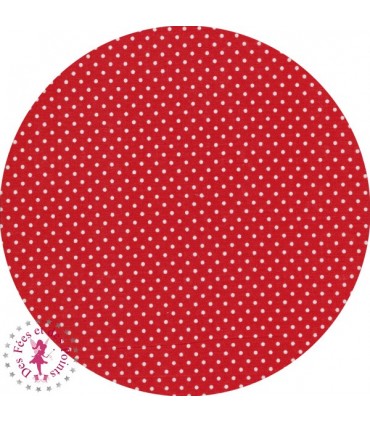 Coupons "Jardin vermillon" - Coton - 50 x 50 cm - 7 pièces - Pois