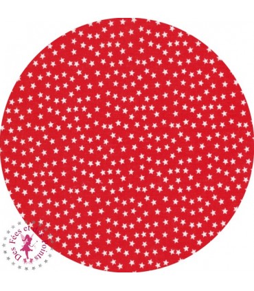 Coupons "Jardin vermillon" - Coton - 50 x 50 cm - 7 pièces - Pois