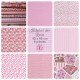 Coupons "Histoire de roses" - Coton - 45 x 45 cm - 8 pièces