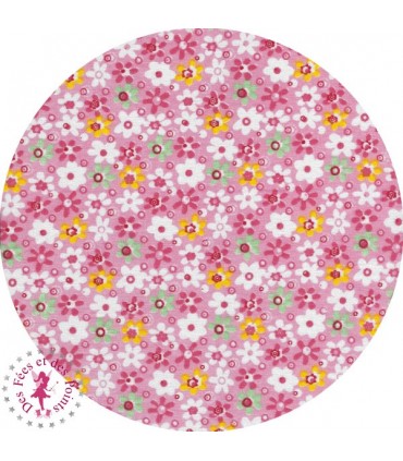 Coupons "Histoire de roses" - Coton - 45 x 45 cm - 8 pièces - Fleurs