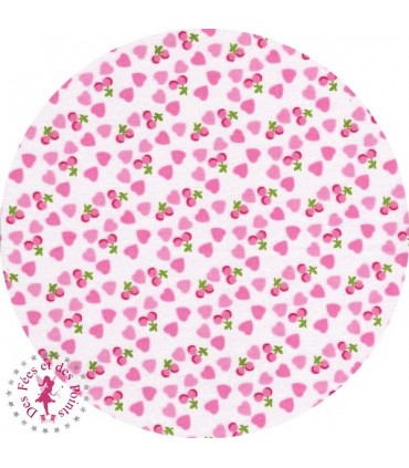 Coupons "Histoire de roses" - Coton - 45 x 45 cm - 8 pièces - coeurs